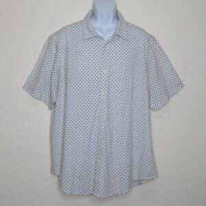 California* Men's Short Sleeve Button Down Curved Hem BOHO Shirt~ Size XXL